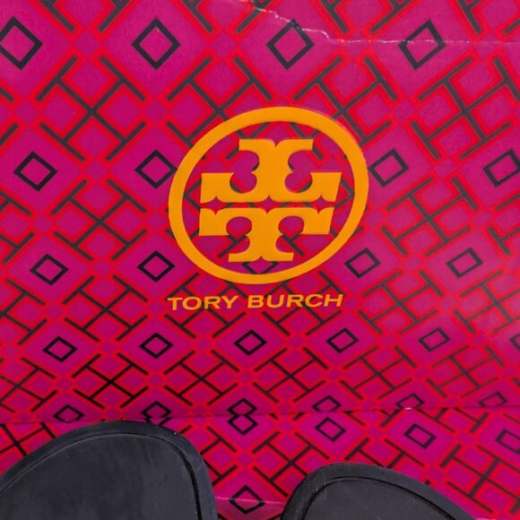 TORY BURCH Metal Miller Leather Sandals Perfect Navy Size 8 - Picture 14 of 15